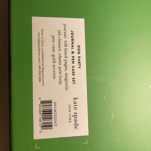 Kate Spade ♠️ Dog Party Journal and pen case set - Picture 6 of 6